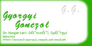 gyorgyi gonczol business card